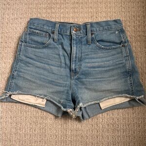 Madewell Blue Jean Shorts High-Waisted Cut-Off